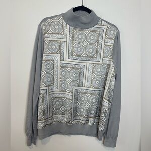 Ann Taylor Women’s Pullover Stylish Gray Patterned Sweater Sz XL NWT